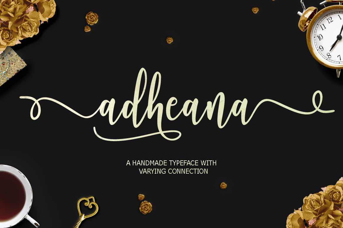 Adheana: A Hand-Brushed Script Typeface That Feels Like Your Best Creative Instinct