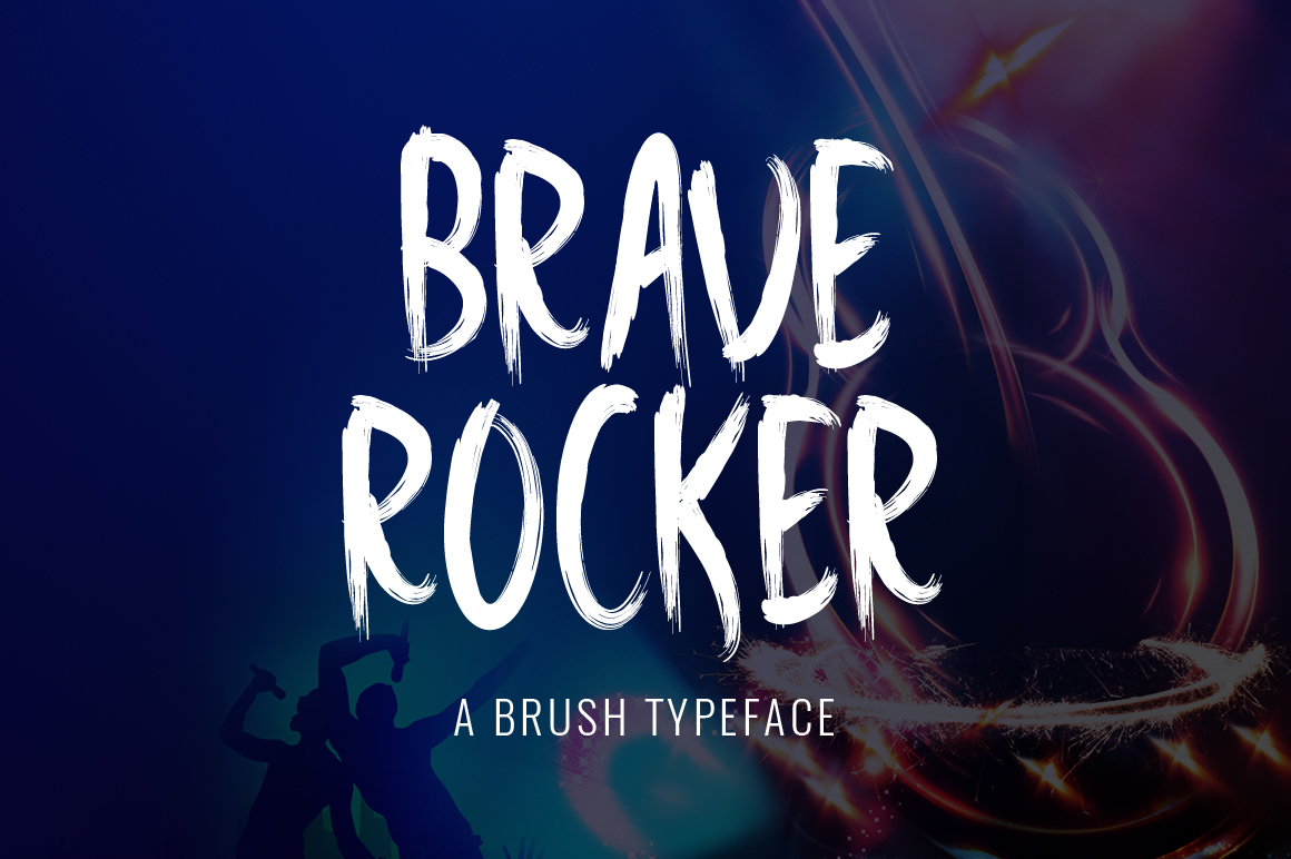 Brave Rocker: A Bold, Textured Display Typeface for Digital Branding