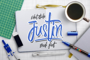 Justin Brush: A Handwritten Script Font for Editorial Warmth