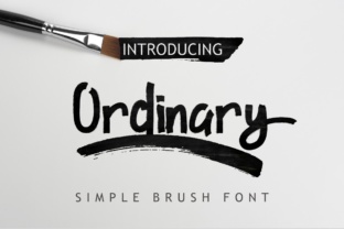 Ordinary: A Clean, Simply Brush Typeface for Handmade Creators